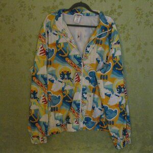 Disney multicolor zip up waterproof hoodie. Unisex 3XL.